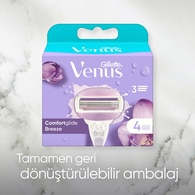 GILLETTE VENUS GILLETTE VENUS Gillette Venus ComfortGlide Breeze Tıraş Bıçağı x4 1 of 25