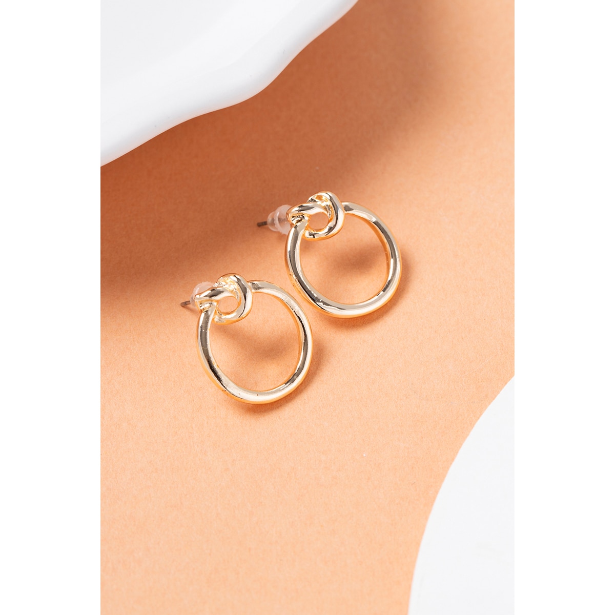  undefined VOLENIA Volenia Küpe Altın Renkli Düğüm  1 of 4 