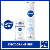  NIVEA DEO NIVEA DEO Nivea Fresh Kadın Deodorant 150 ml ve Roll-on 25 ml Seti  1 of 1 