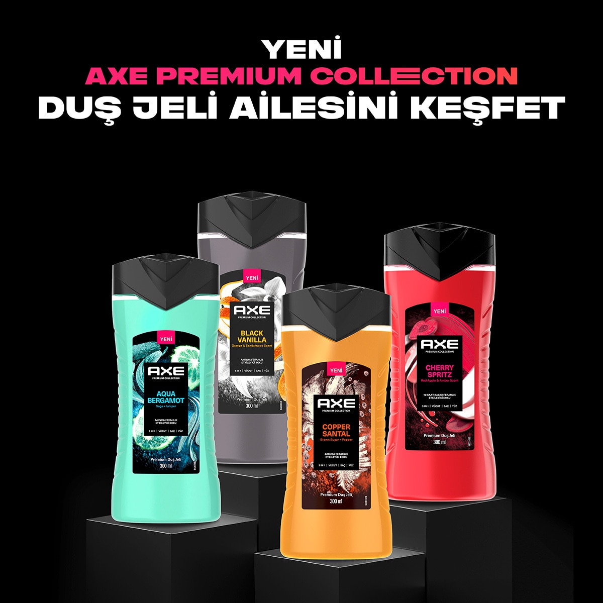 AXE AXE Axe Premium Cherry Spritz 3In1 Duş Jeli 300 ml 1 of 9