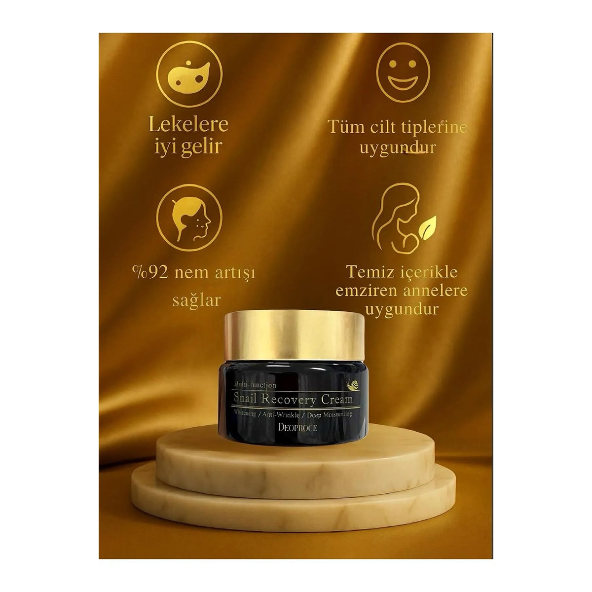 DEOPROCE KOREA DEOPROCE KOREA Deoproce Kore Snail Recovery Krem 30 g 1 of 7