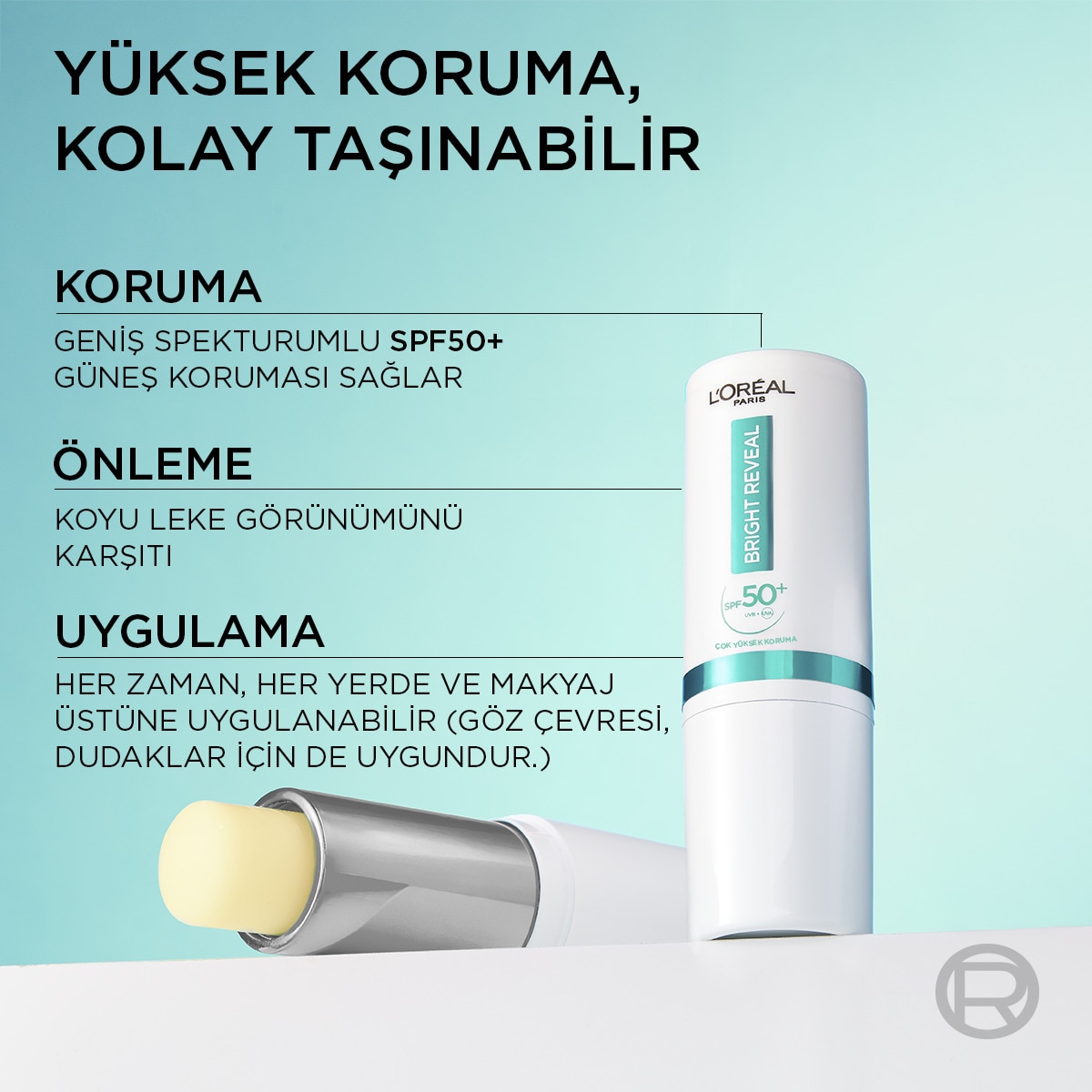  LOREAL PARIS LOREAL PARIS L'Oreal Paris Bright Reveal Spf 50+ Ultra Koruyucu Ultra Pratik Stick Güneş Kremi 9 ml  1 of 6 