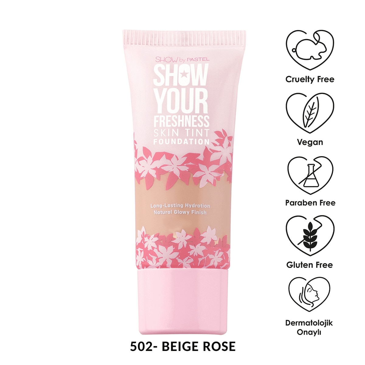 SHOW BY PASTEL SHOW BY PASTEL Show By Pastel Show Your Freshness Skin Tint Foundation Fondöten 502 Beige Rose 1 of 4