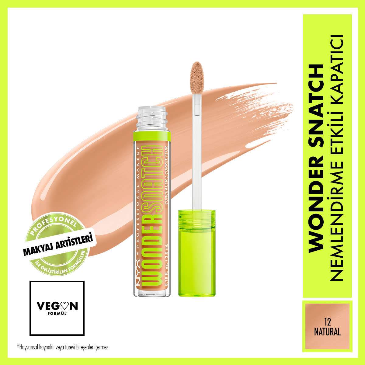 NYX NYX Nyx Professional Makeup Wonder Snatch Nemlendirme Etkili Kapatıcı 12 Natural 1 of 9