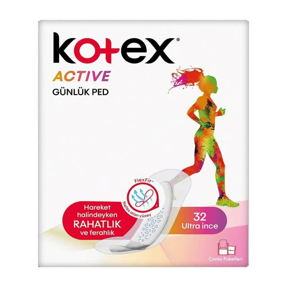  KOTEX KOTEX Kotex Active Günlük Ped 32 Adet  1 of 1 Kotex Active Günlük Ped 32 Adet