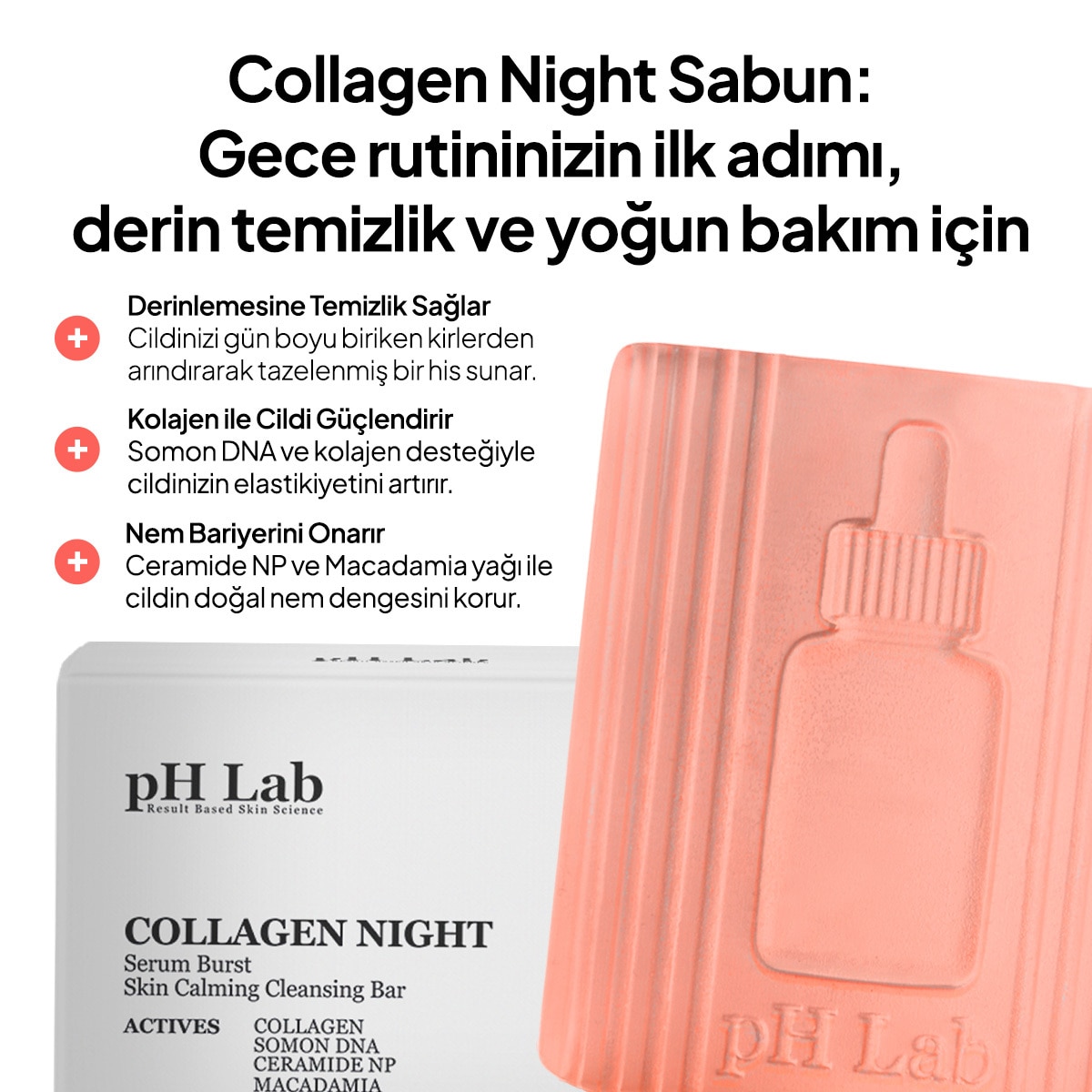 PH LAB PH LAB Ph Lab Collagen Night Temizleme Bar 50 ml  1 of 7 