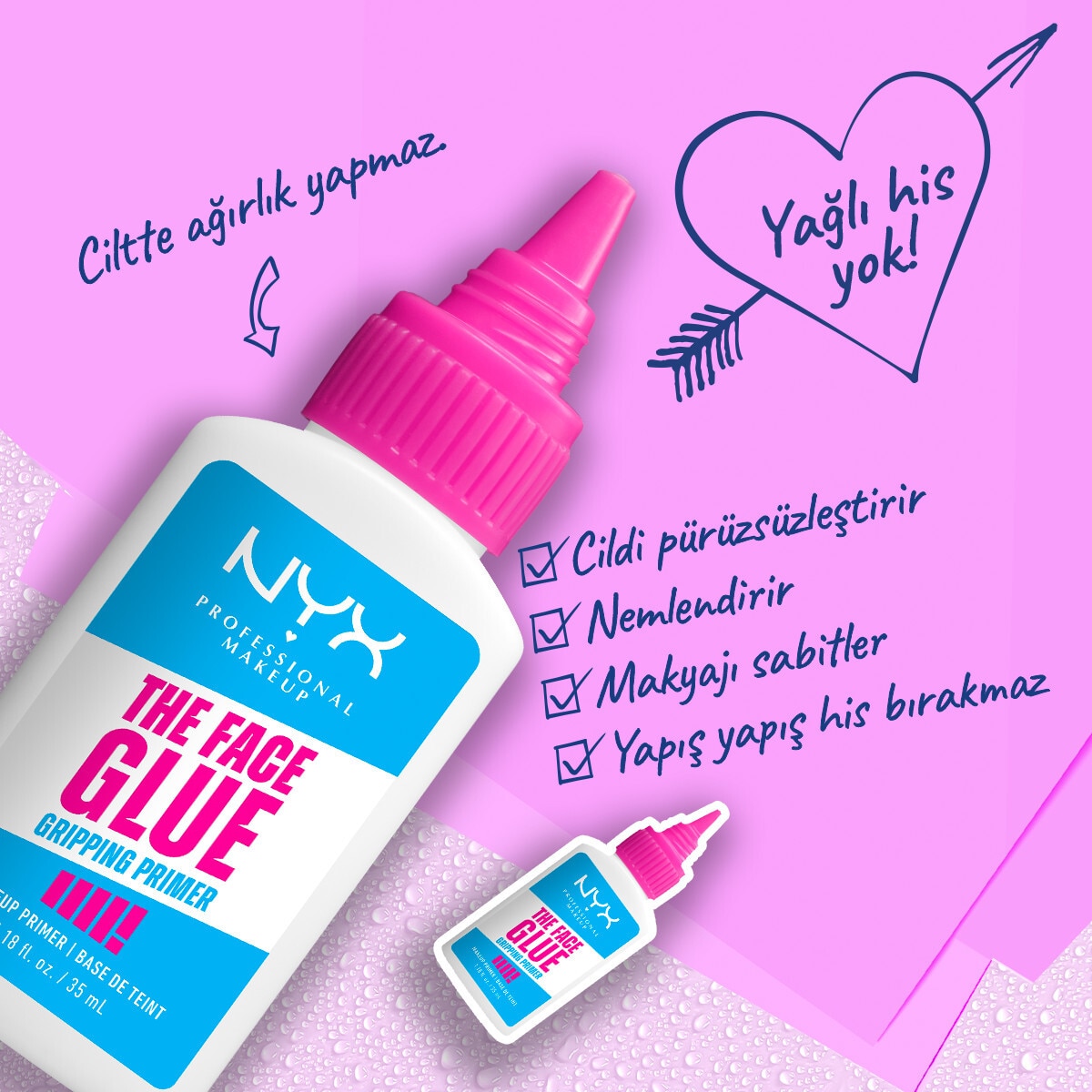 NYX NYX Nyx Professional Makeup Face Glue Makyaj Bazı 1 of 8