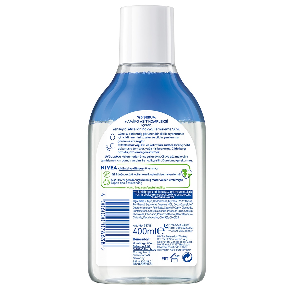 NIVEA VISAGE NIVEA VISAGE Nivea Yenileyici Micellar Makyaj Temizleme Suyu 400 ml 1 of 9