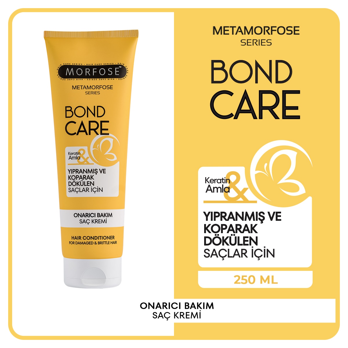 MORFOSE MORFOSE Morfose Metamorfose Onarıcı Bakım Saç Kremi 250 ml 1 of 7