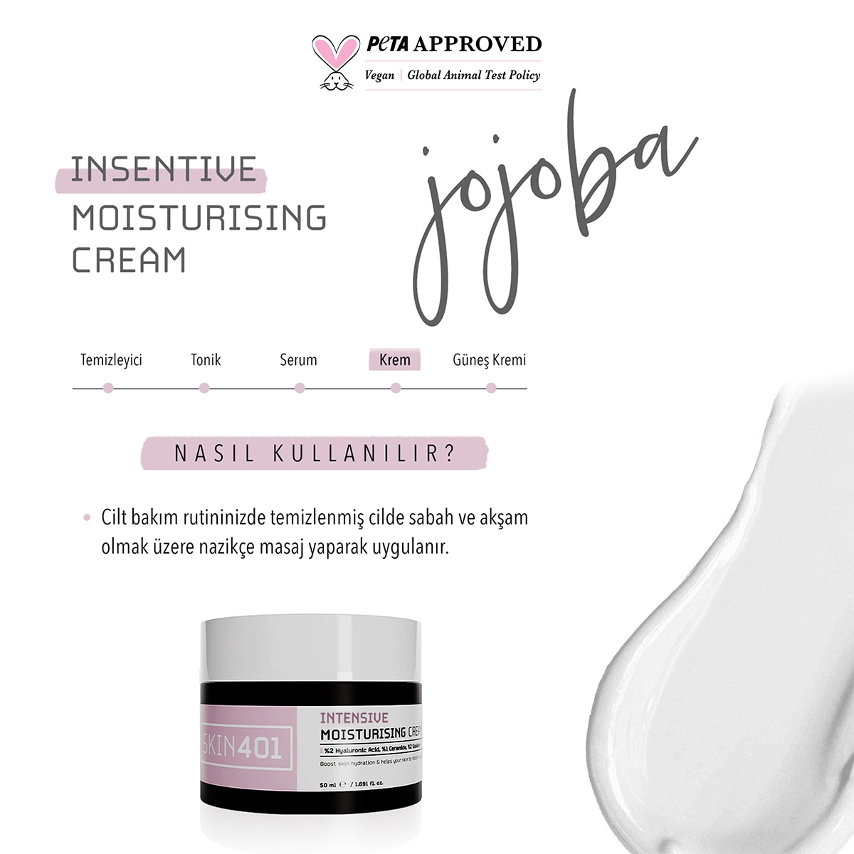 SKIN401 SKIN401 Skin401 Yoğun Nemlendirici Bariyer Güçlendirici Onarıcı Bakım Kremi 50 ml 1 of 4