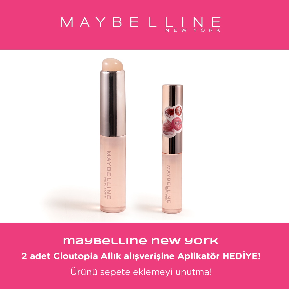 MAYBELLINE MAYBELLINE 2 adet Maybelline New York Cloutopia Allık Alışverişine Aplikatör HEDİYE! 1 of 1