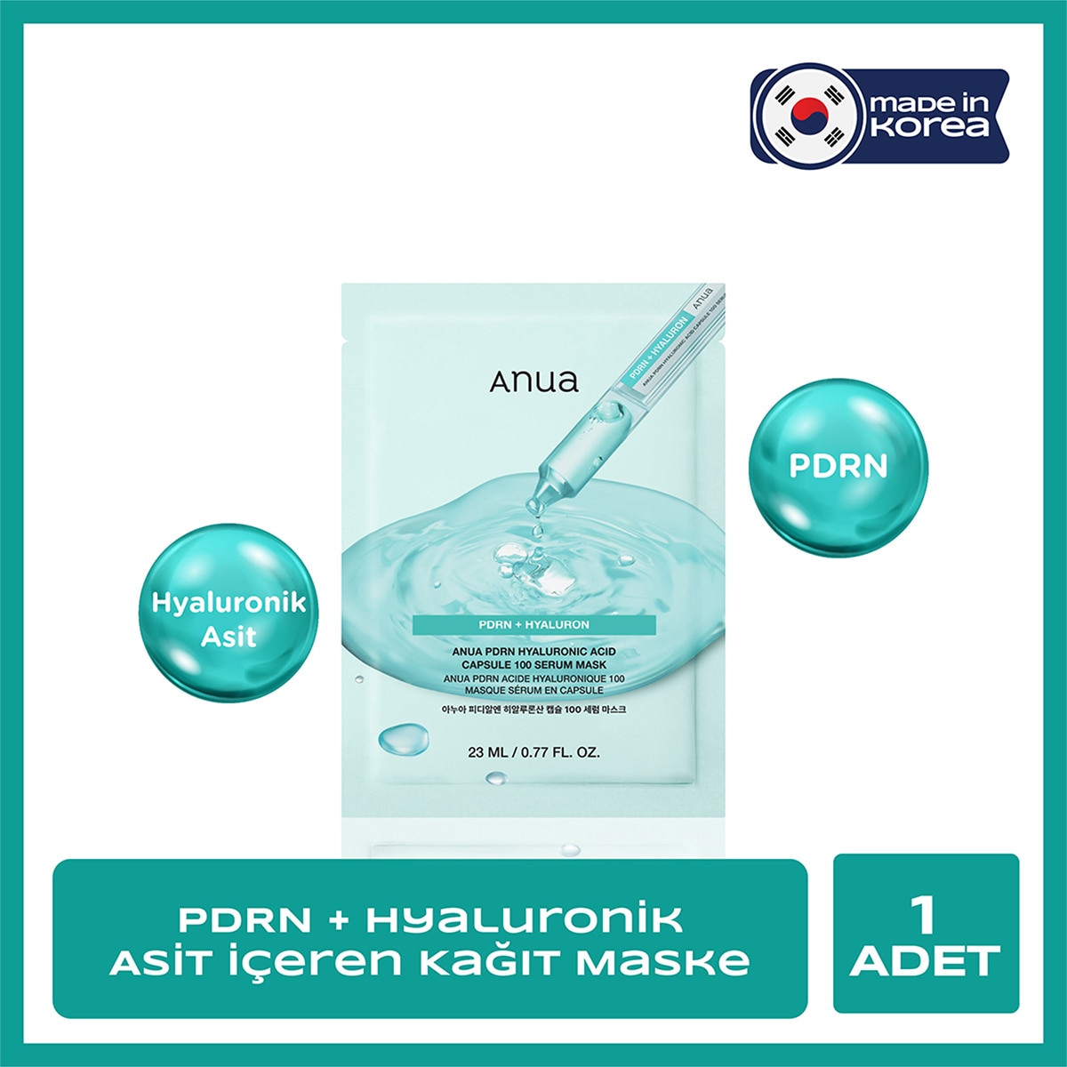 ANUA ANUA Anua PDRN - Somon DNA Hyaluronik Kapsül 100 Serum Maske 23 ml 1 of 7