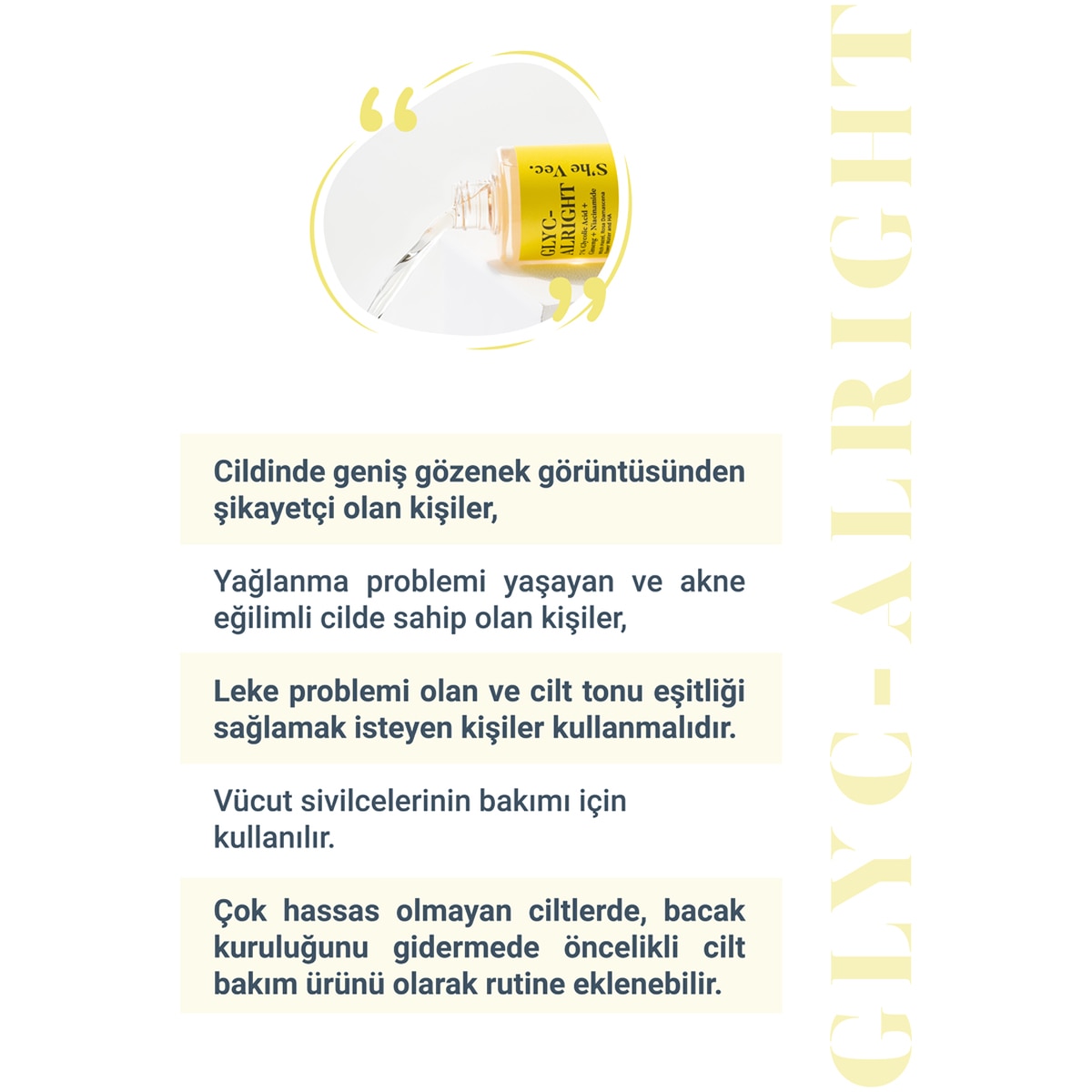  SHE VEC SHE VEC She Vec Glyc Alright Gözenek Sıkılaştırıcı Tonik 200 ml  1 of 10 