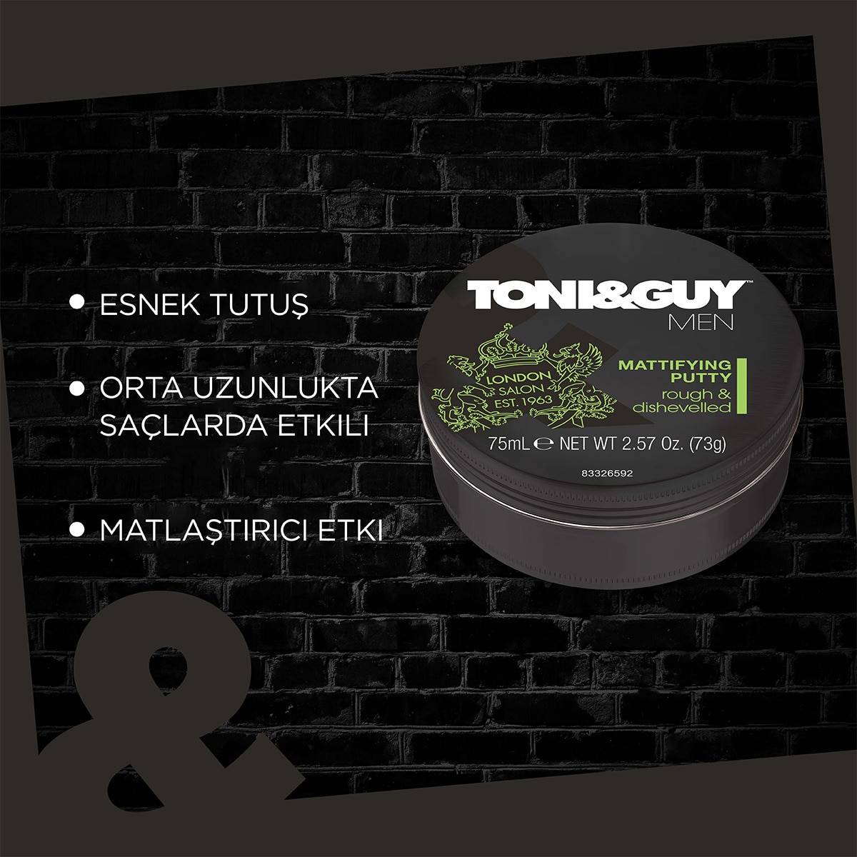  TONI&GUY TONI&GUY Toni&Guy Doğal Ve Mat Görünüm Veren Şekillendirici Krem Wax 75 ml  1 of 4 