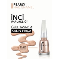  FLORMAR FLORMAR Flormar Pearly Parlak Bitişli Yarı Transparan Sedefli Oje No: 450 Salmon Dust  1 of 5 