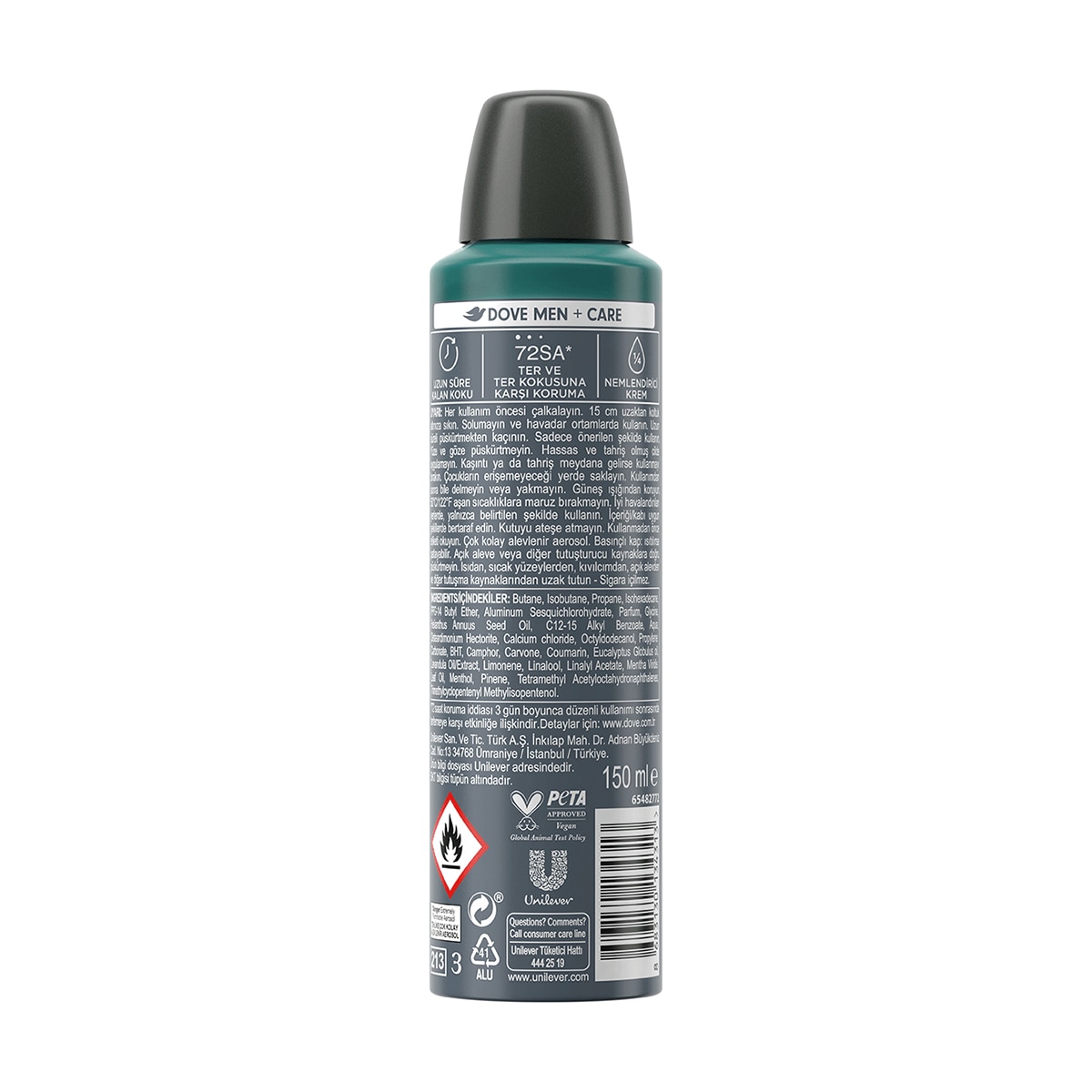 DOVE DOVE Dove Men Eucalyptus & Mint Deodorant 150 ml  1 of 10 