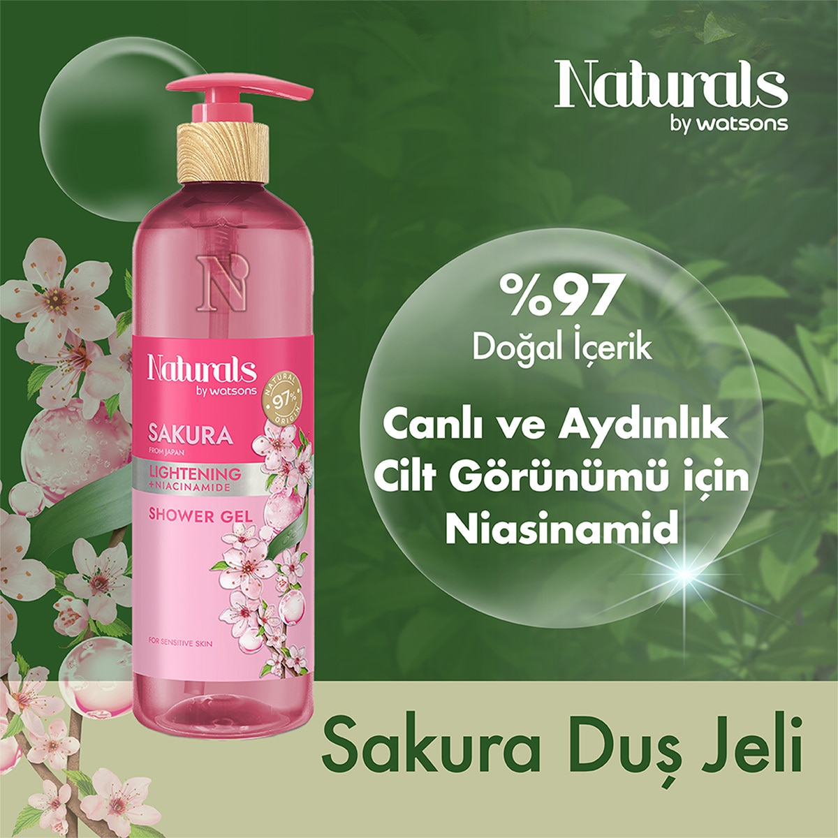  undefined NATURALS BY WATSONS Naturals By Watsons Sakura Duş Jeli 490 ml  1 of 3 