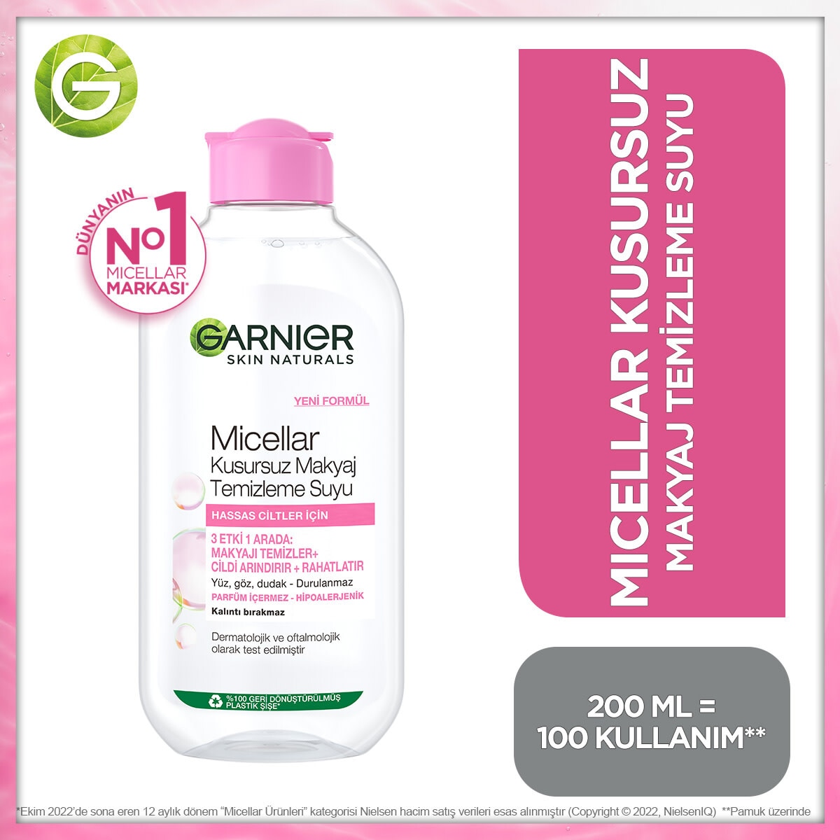  GARNIER GARNIER Garnier Micellar Kusursuz Makyaj Temizleme Suyu 200 ml  1 of 1 Garnier Micellar Kusursuz Makyaj Temizleme Suyu 200 ml