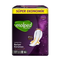 Molped Supernight Süper Gece Super Ekonomik Ped 16 Adet