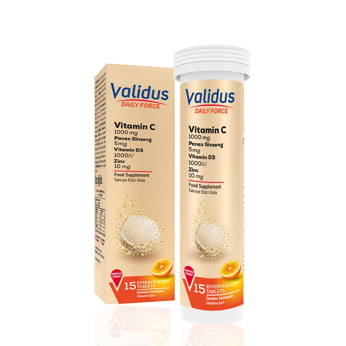 undefined VALIDUS Validus Daily Force Efervesan Tablet 15 Adet 1 of 2