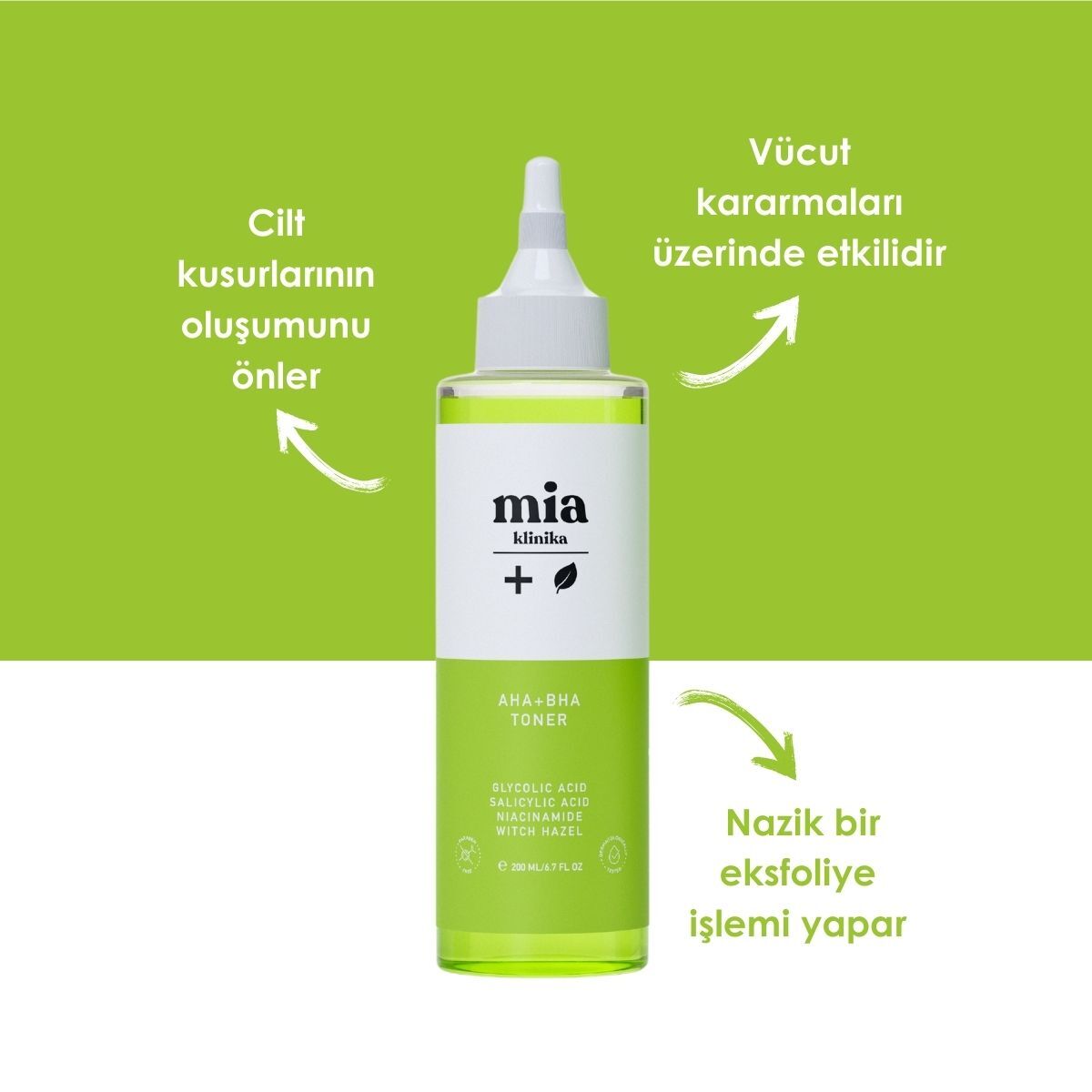  MIA KLINIKA MIA KLINIKA Mia Klinika Gözenek Sıkılaştırıcı Tonik 200 ml  1 of 4 