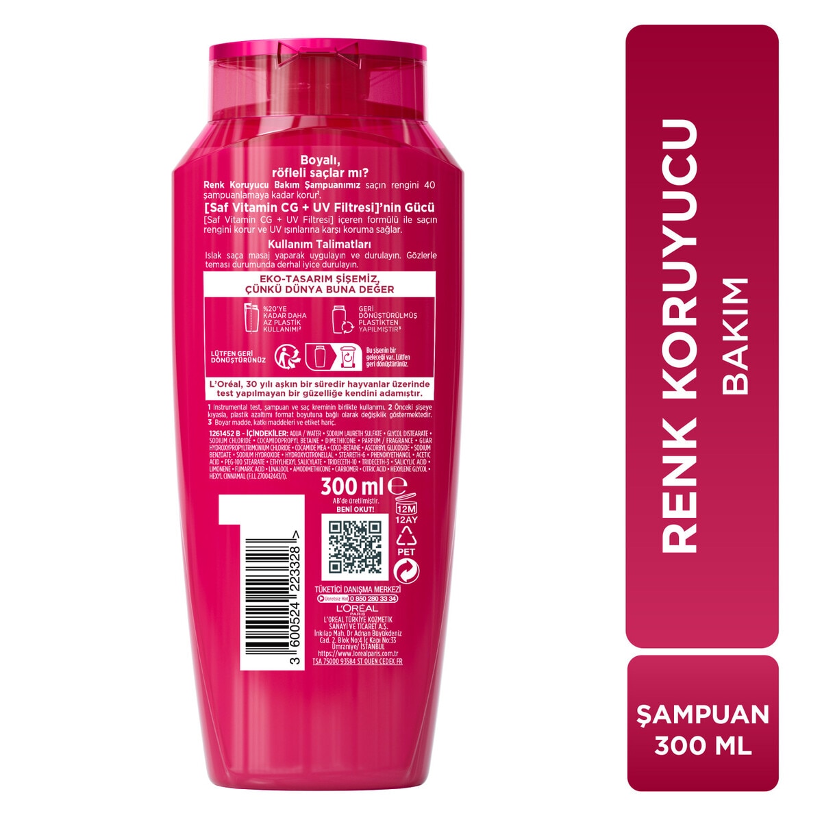  ELSEVE ELSEVE L'Oreal Paris Elseve Colorvive Renk Koruyucu Bakım Şampuanı 300 ml  1 of 8 