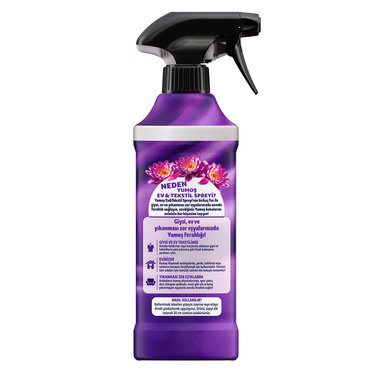  YUMOŞ YUMOŞ Yumoş Ev ve Tekstil Spreyi Lotus 450 ml  1 of 8 