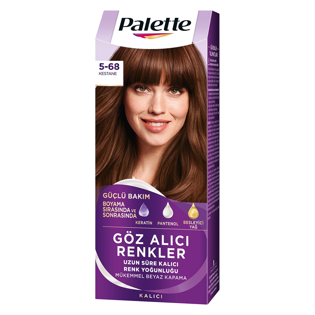  PALETTE NATURAL COLORS PALETTE NATURAL COLORS Palette Göz Alıcı Renkler Saç Boyası 5-68 Kestane  1 of 10 