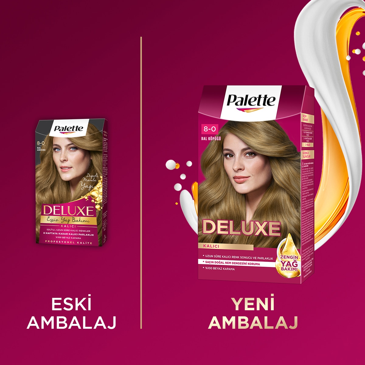  PALETTE PALETTE Palette Deluxe Saç Boyası 8-0 Bal Köpüğü  1 of 9 