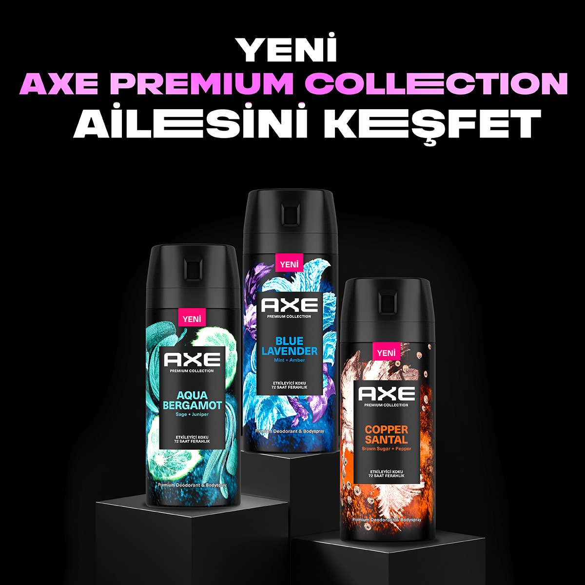  AXE AXE Axe Premium Collection Erkek Sprey Deodorant Blue Lavender 72 Saat Ferahlık 150 ml  1 of 9 