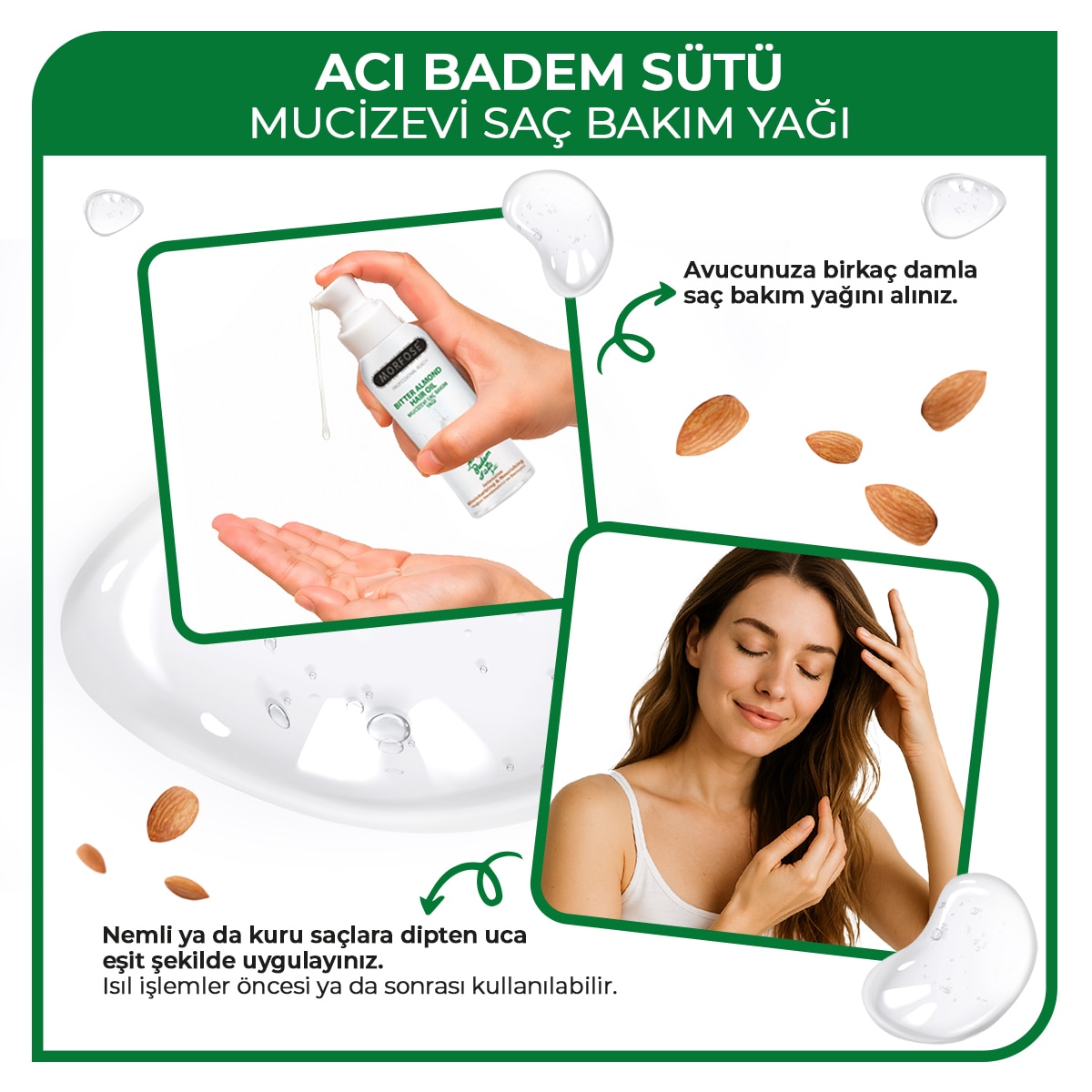  MORFOSE MORFOSE EXC. Morfose Saç Bakım Yağı Acıbadem 100 ml  1 of 5 