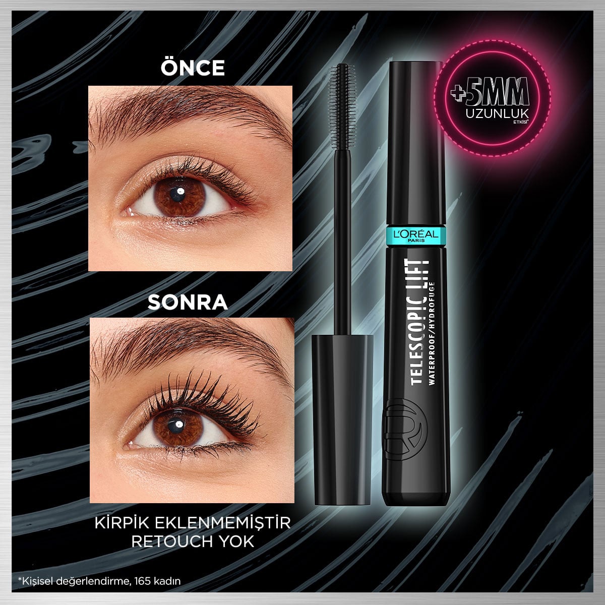  LOREAL PARIS LOREAL PARIS L'Oreal Paris Telescopic Lift Suya Dayanıklı Maskara  1 of 9 