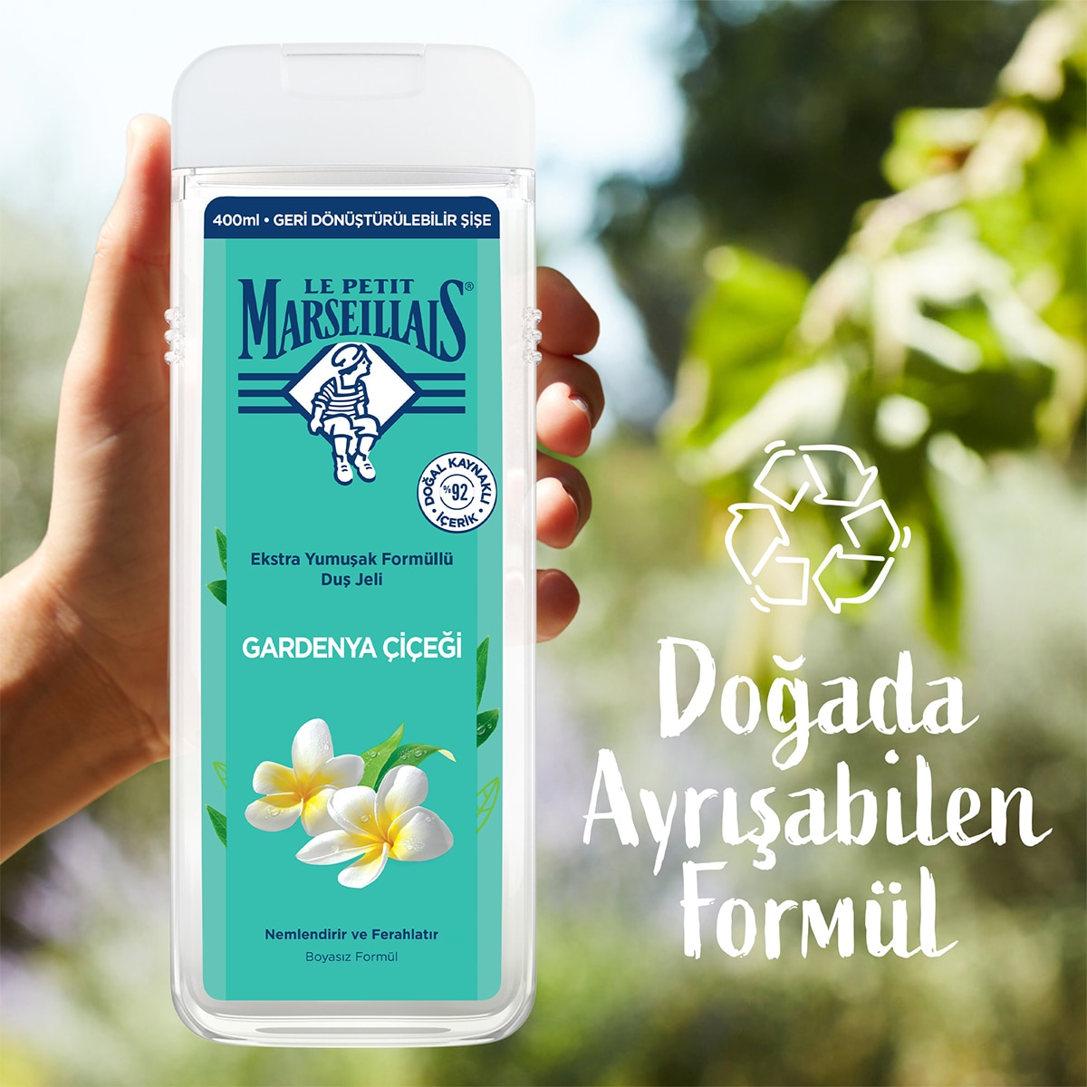 LE PETIT MARSEILLAIS LE PETIT MARSEILLAIS Le Petit Marseillais Organik Gardenya Çiçeği Duş Jeli 400 ml 1 of 3