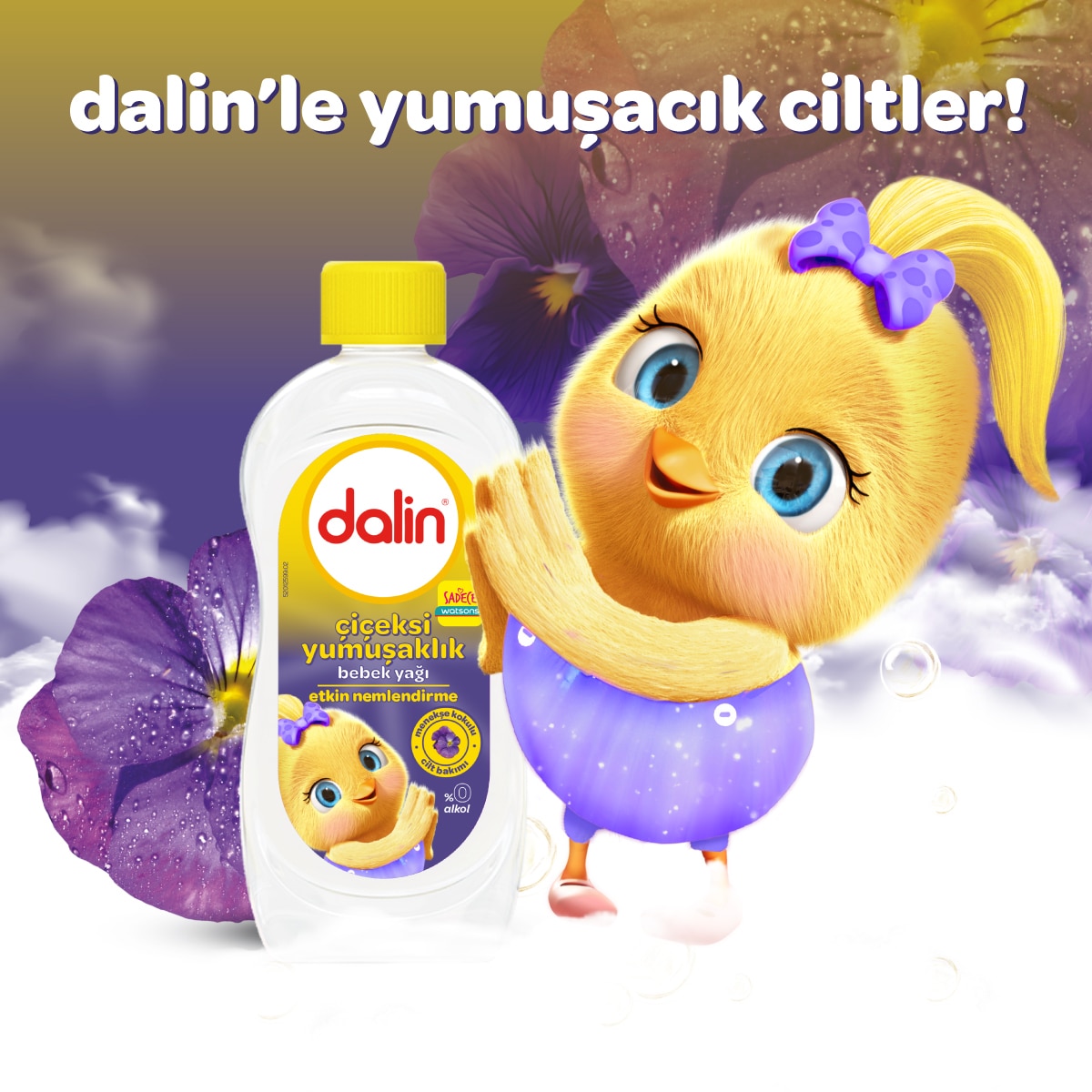  DALİN EXC. DALİN EXC. Dalin Bebek Yağı Çiçeksi Yumuşaklık 300 ml  1 of 7 
