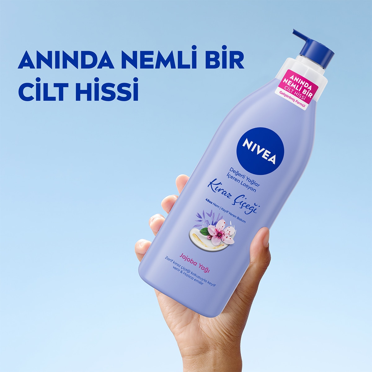 NIVEA BODY NIVEA BODY Nivea Kiraz Çiçeği ve Jojoba Yağı Vücut Losyonu 400 ml Normal ve Kuru Ciltler 24 Saat Nemlendirme 1 of 7