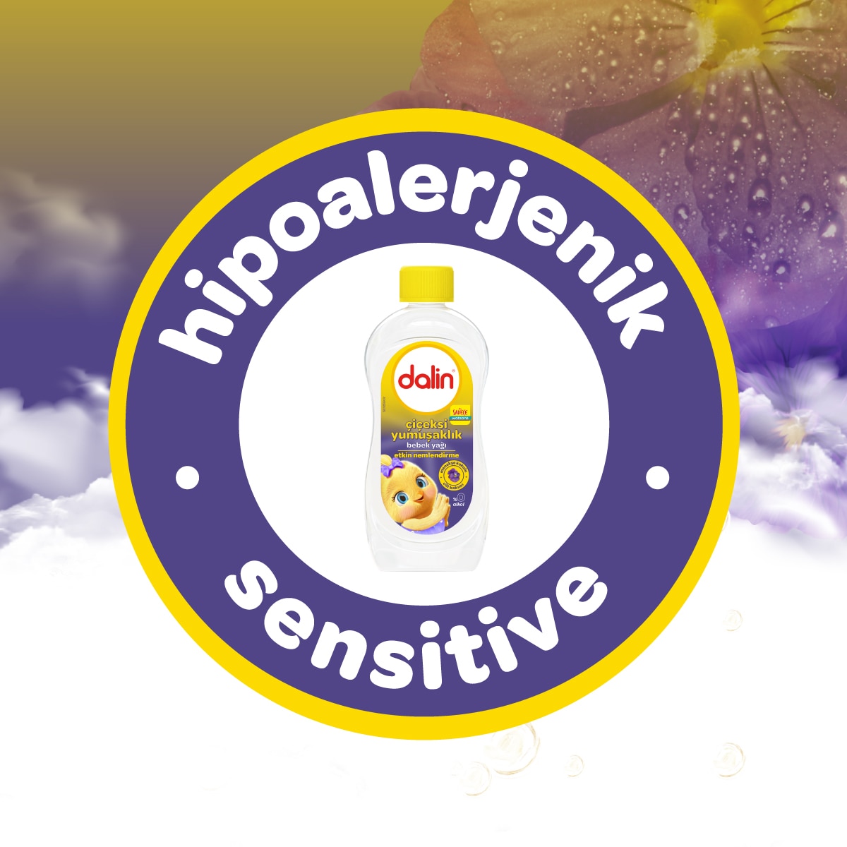  DALİN EXC. DALİN EXC. Dalin Bebek Yağı Çiçeksi Yumuşaklık 300 ml  1 of 7 