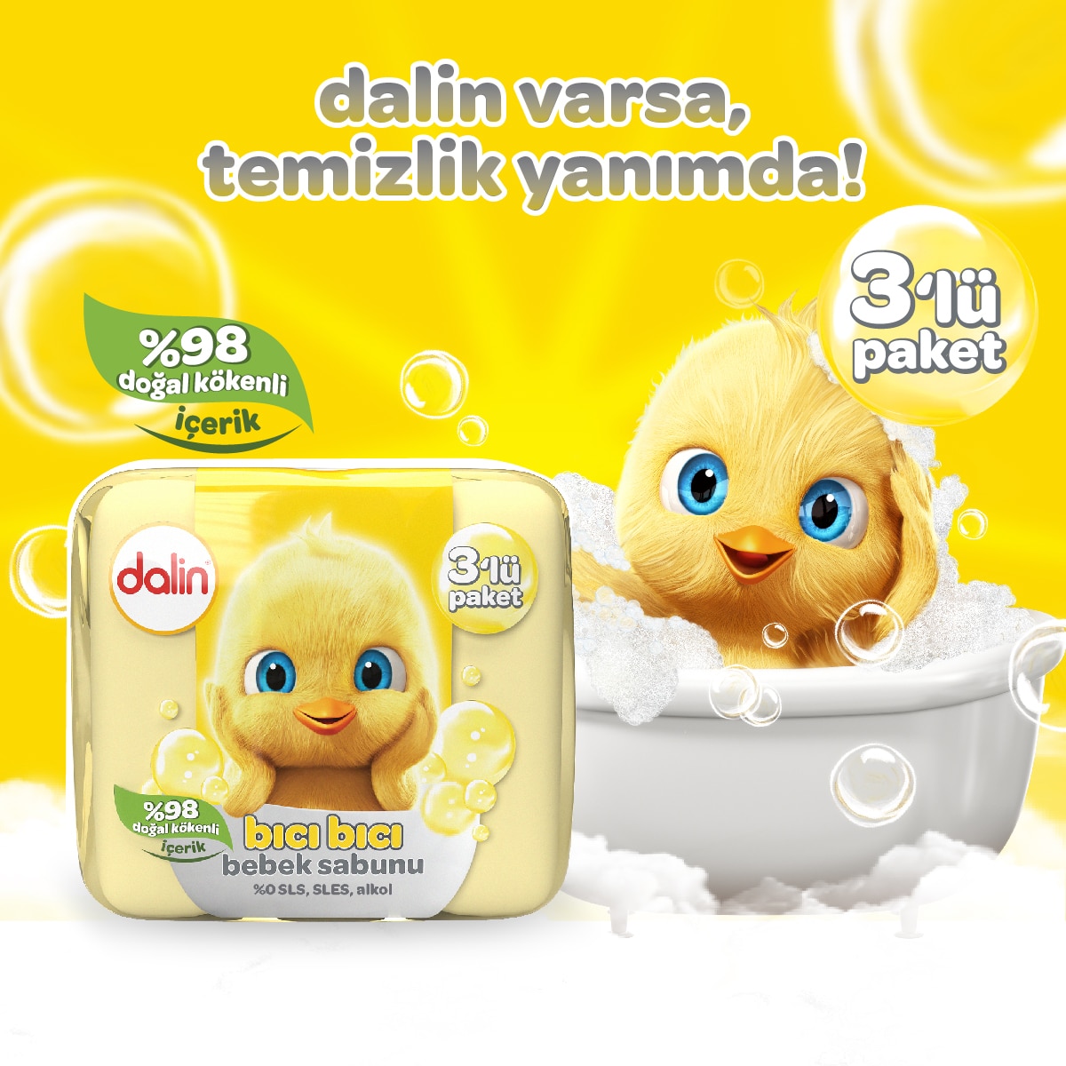  DALİN DALİN Dalin Klasik Katı Sabun 3x75 g  1 of 6 