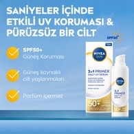 Nivea Sun SPF50 2'si 1 Arada UV Koruma & Pürüzsüzlük Primer Serum 30 ml