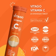 Vitago Vitamin C 1000 mg + Vitamin D + Çinko 20'li Efervesan Tablet