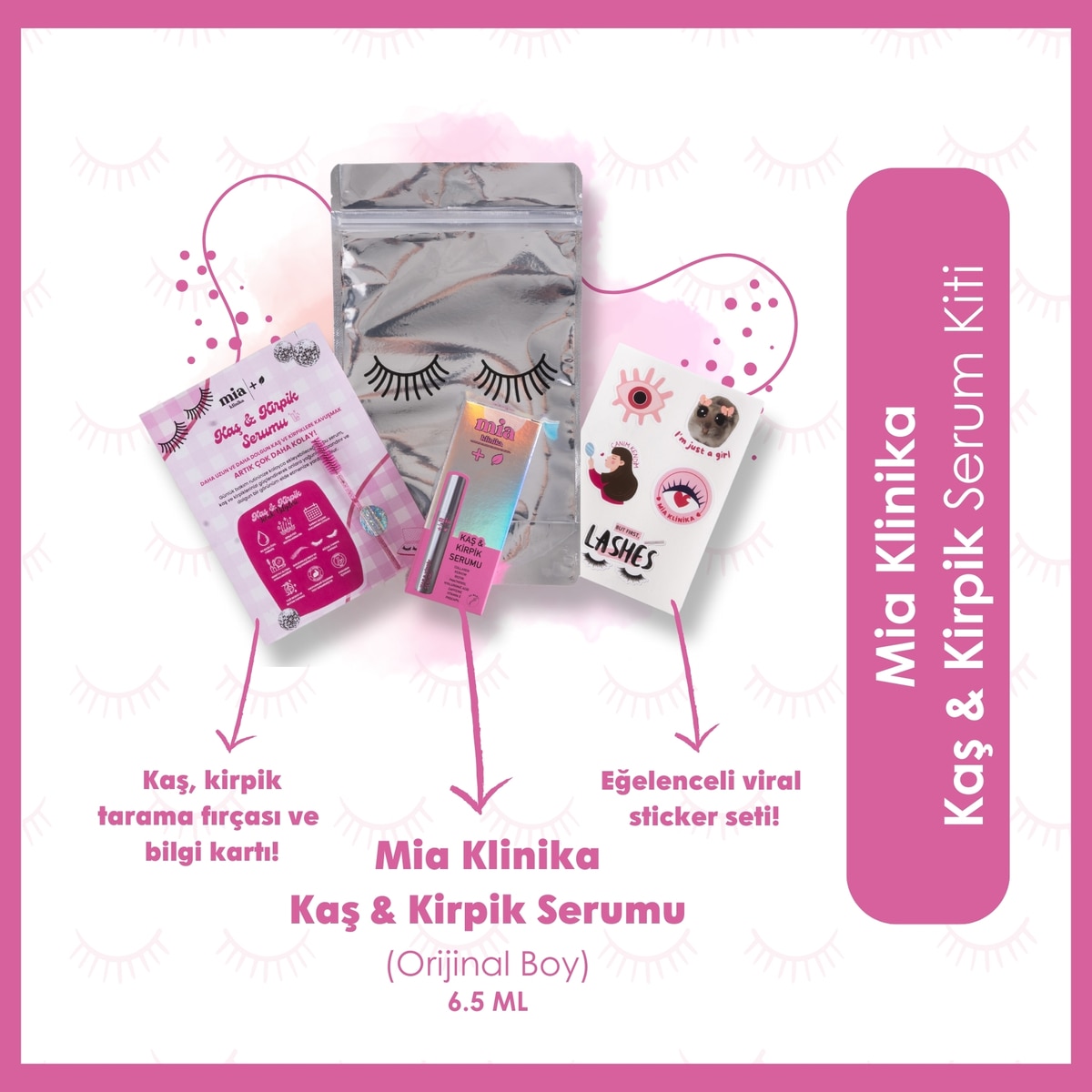  MIA KLINIKA MIA KLINIKA EXC. Mia Klinika Su Bazlı Güçlendirici Kaş&Kirpik Serumu Kiti  1 of 4 