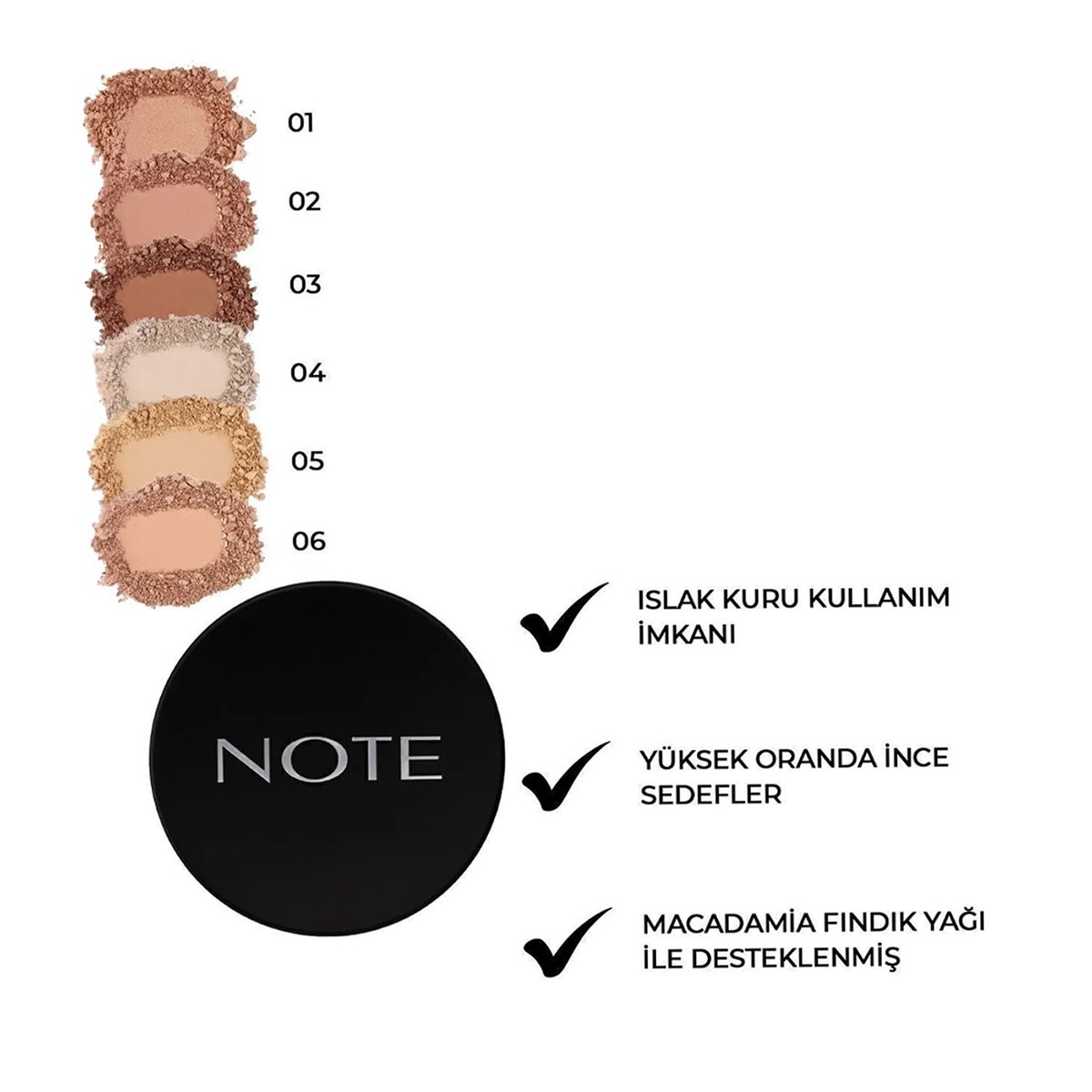 NOTE NOTE Note Baked Pudra 01 Stardust 1 of 5