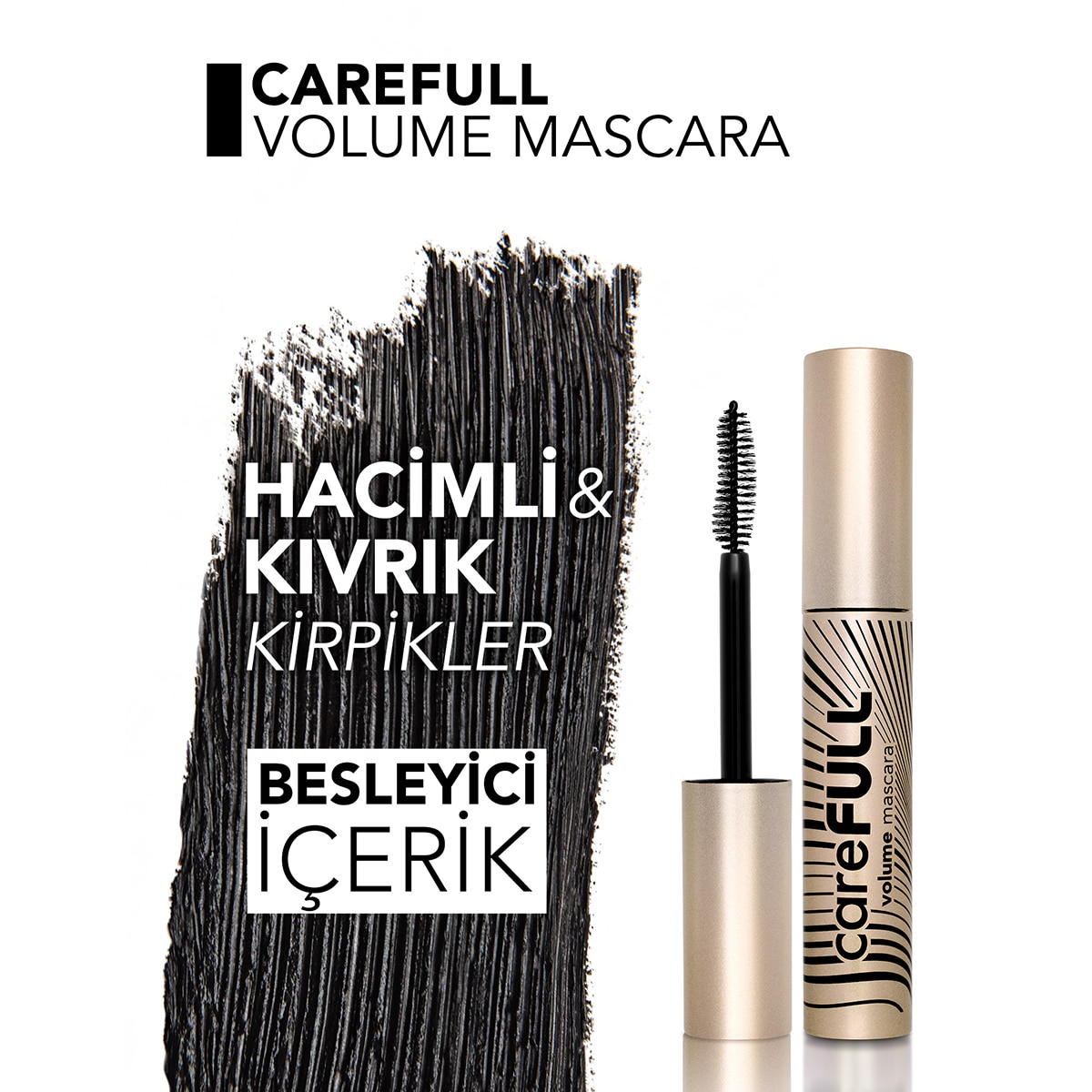 FLORMAR FLORMAR Flormar Carefull Volume Kirpik Güçlendirici Hacim Veren Maskara 1 of 9