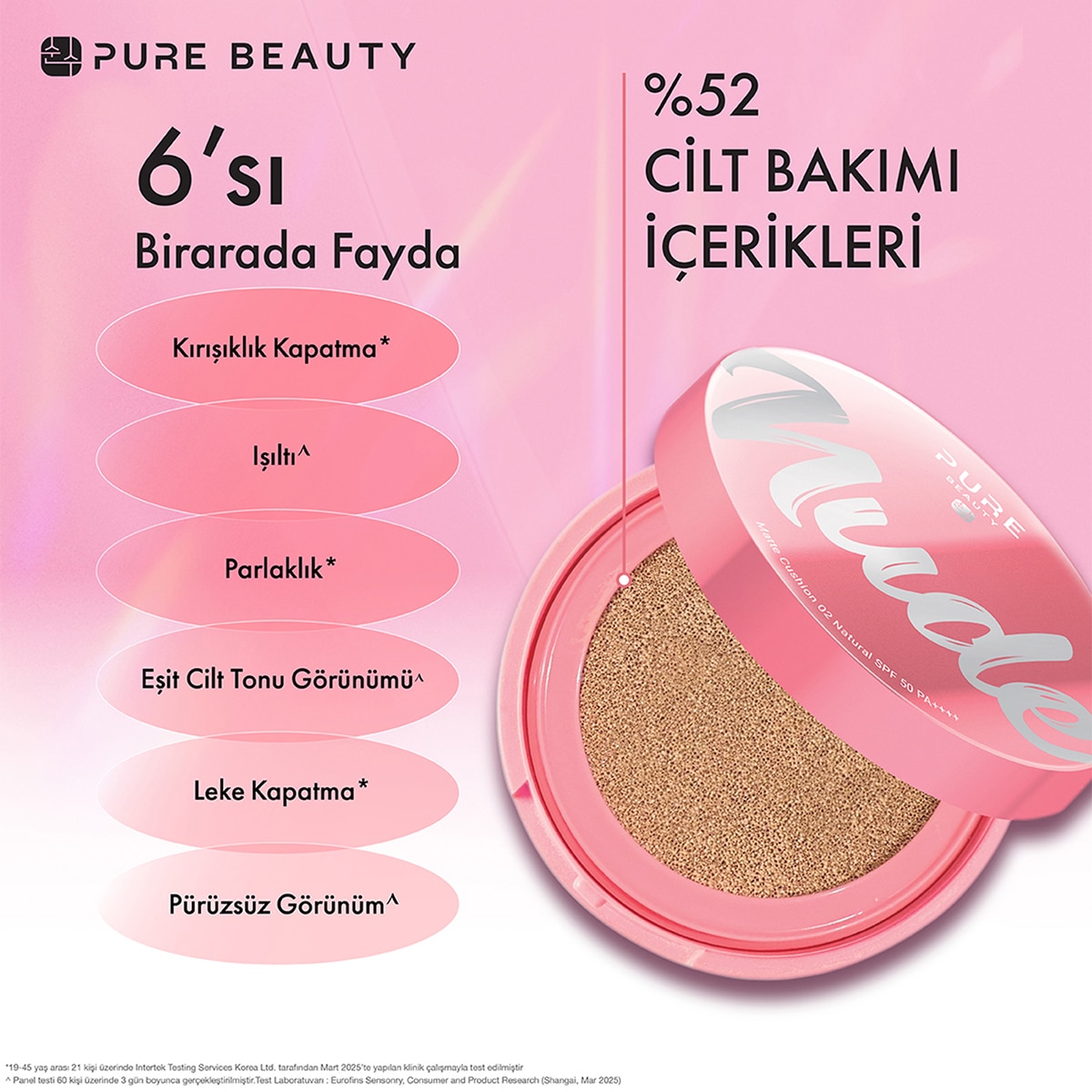  PURE BEAUTY PURE BEAUTY Pure Beauty Cushion Krem Natural 12 g  1 of 4 