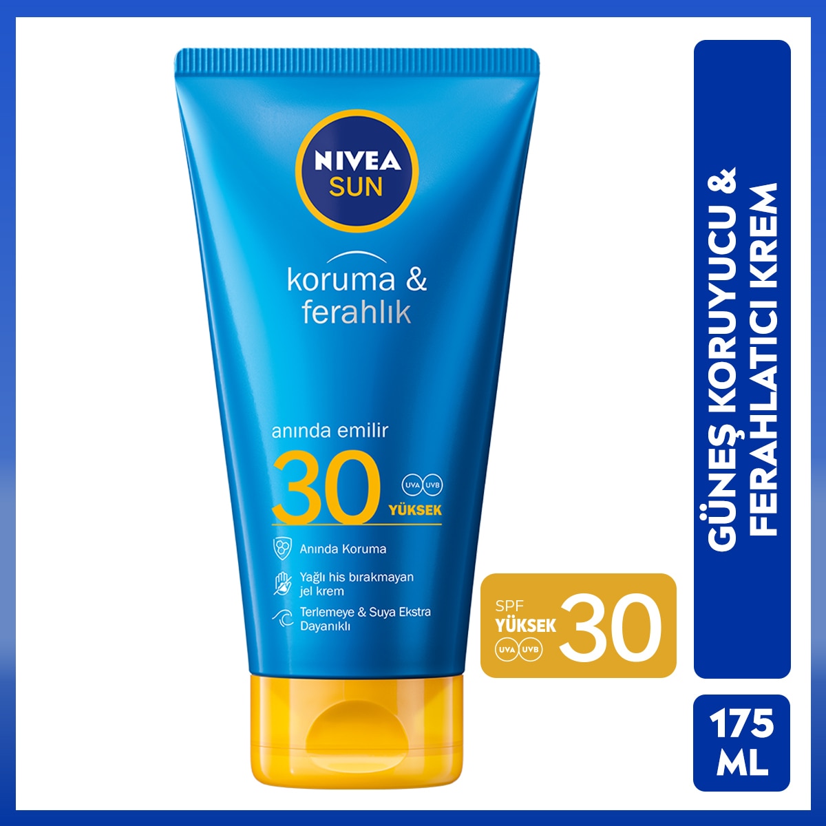  NIVEA SUN NIVEA SUN Nivea Sun SPF30 Yüksek Vücut Güneş Kremi ve Ferahlatıcı Krem 175 ml UVA UVB Koruması  Nivea Sun SPF30 Yüksek Vücut Güneş Kremi ve Ferahlatıcı Krem 175 ml UVA UVB Koruması