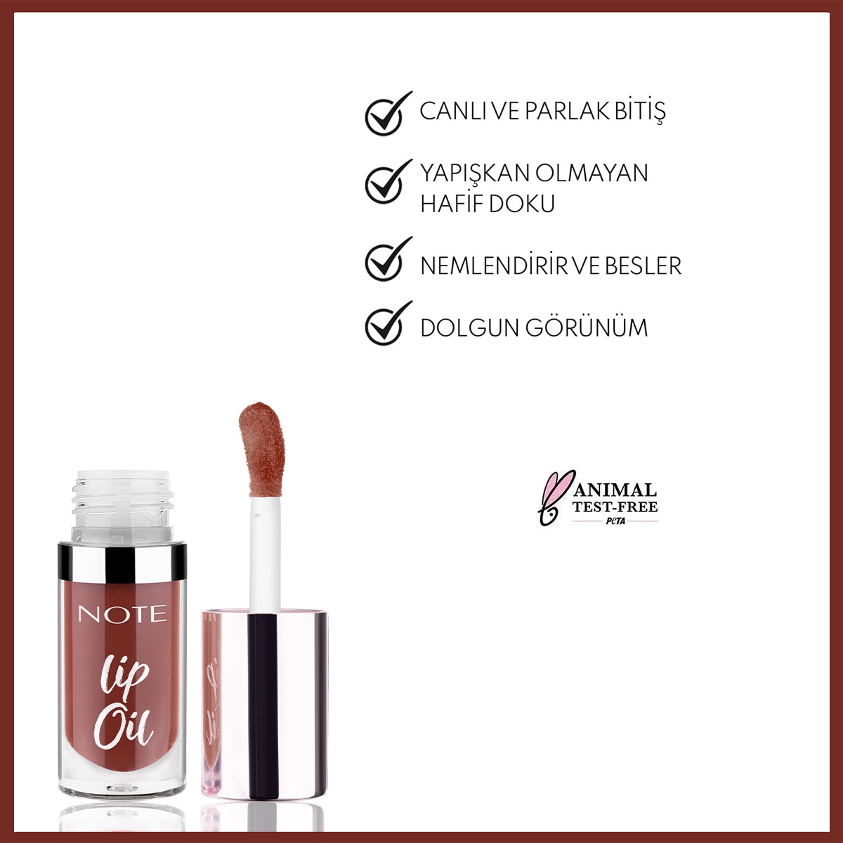  NOTE NOTE Note Lip Oil Nemlendirici ve Parlatıcı Dudak Bakım Yağı 60 Mocha Kiss Kahverengi  1 of 7 