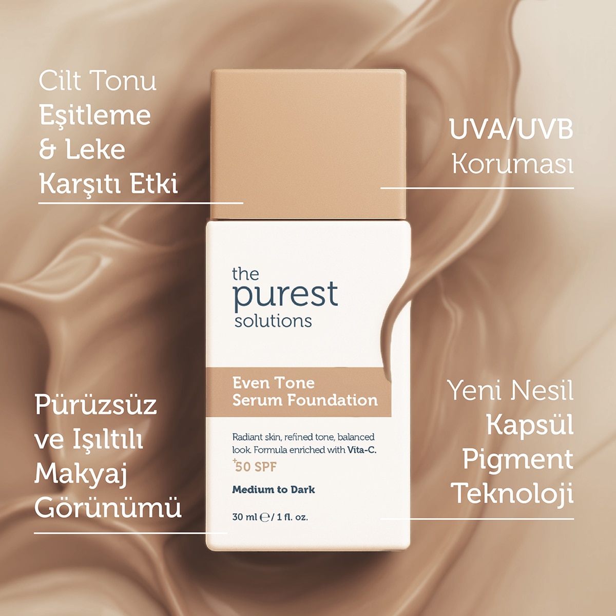 undefined THE PUREST SOLUTIONS EXC. The Purest Solutions Tone Serum Fondöten Medium 30 ml 1 of 9