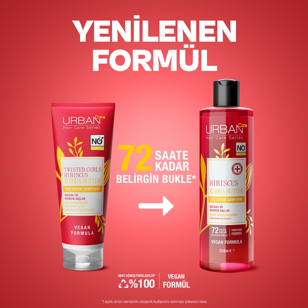  URBAN CARE URBAN CARE Urban Care Hibiscus & Shea Butter Bukle Belirginleştirici Saç Bakım Şampuanı 350 ml  1 of 6 