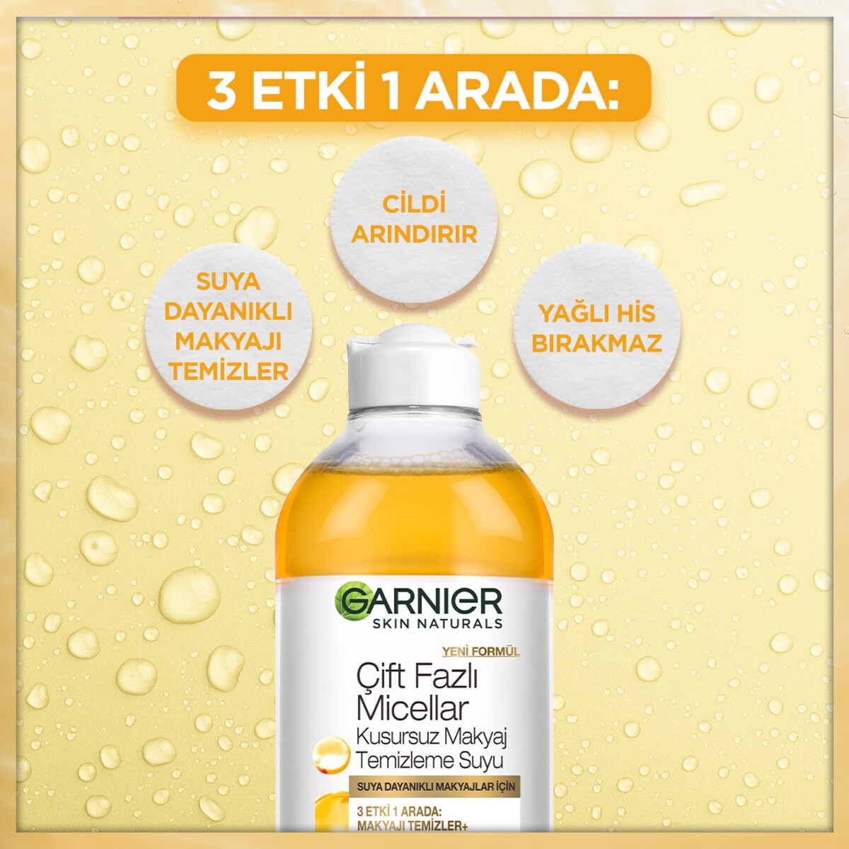  GARNIER GARNIER Garnier Çift Fazlı Micellar Kusursuz Makyaj Temizleme Suyu 400 ml  1 of 5 