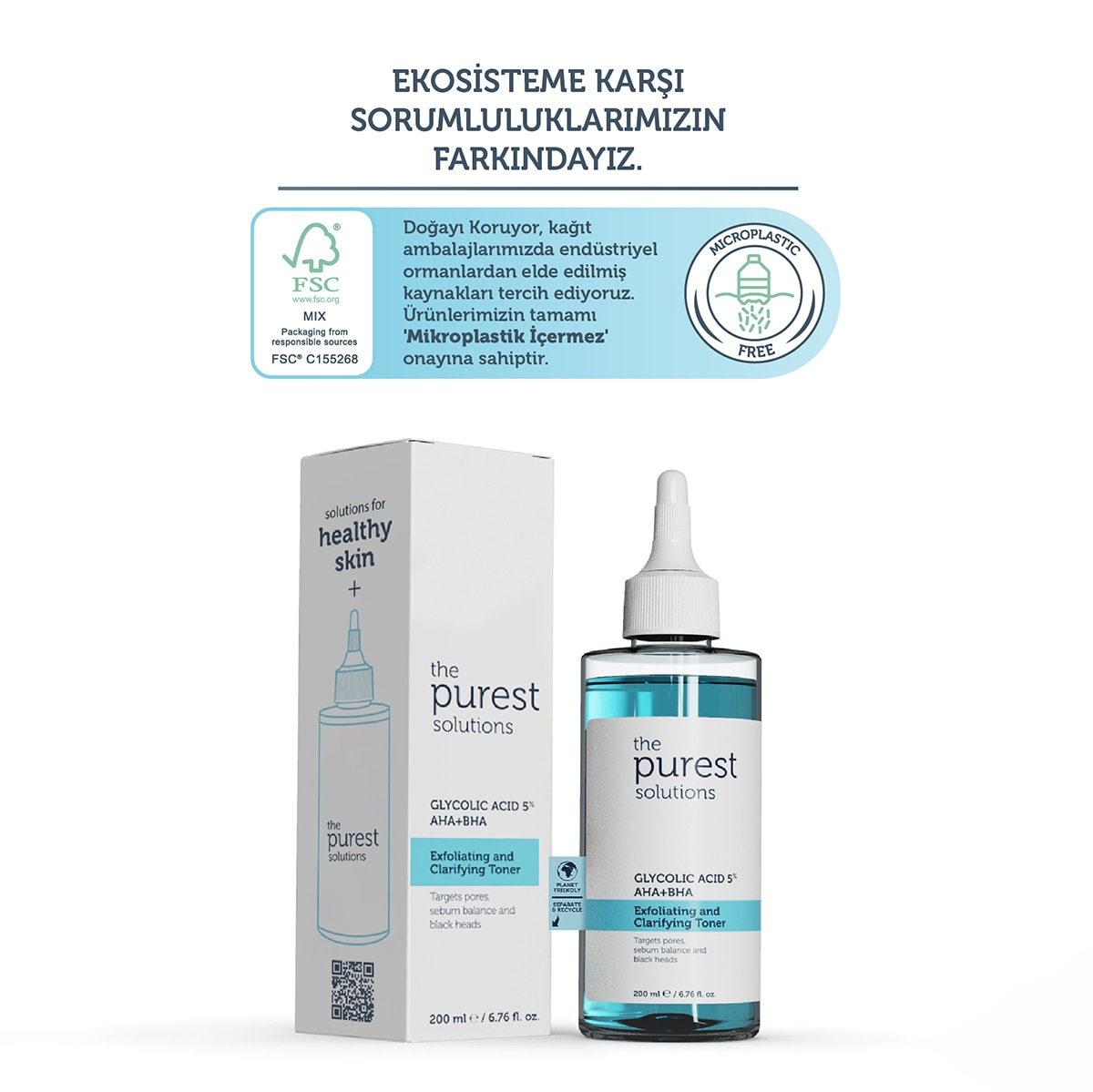  THE PUREST SOLUTIONS THE PUREST SOLUTIONS The Purest Solutions Gözenek Sıkılaştırıcı Tonik 200 ml  1 of 6 