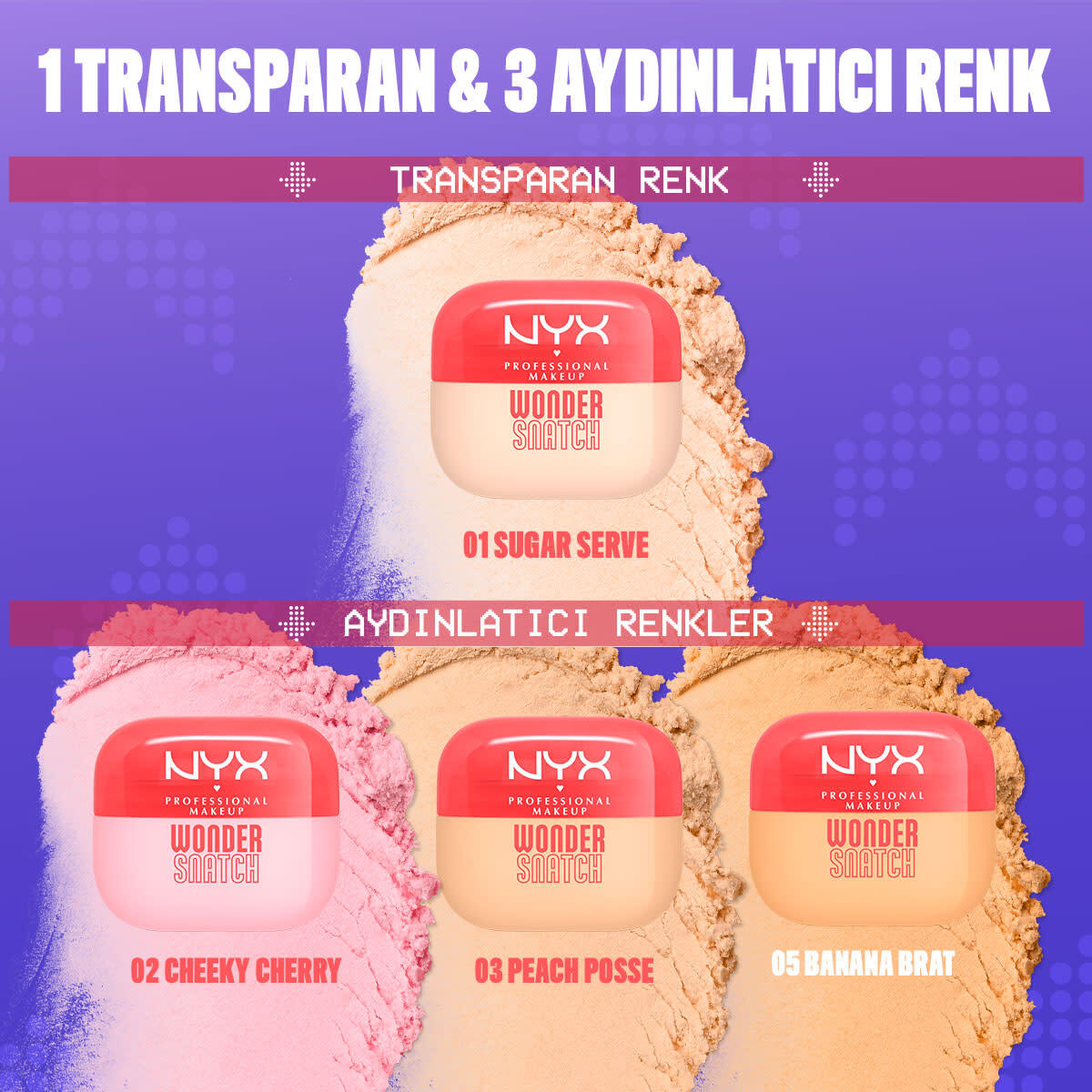 NYX NYX Nyx Professional Makeup Wonder Snatch Sabitleyici Pudra Banana Brat 1 of 10